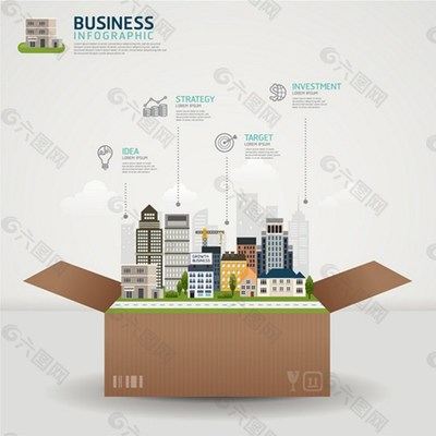 城市商务信息背景图
